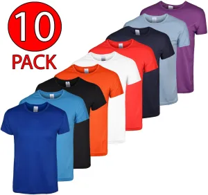 10 Pack Mens Plain Quick Dry T-Shirts