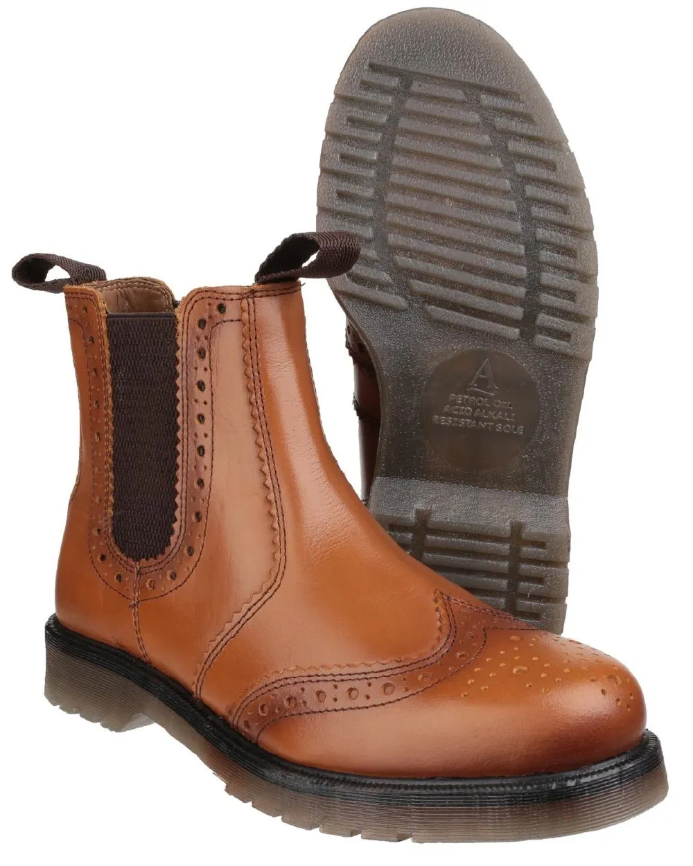 Amblers Dalby Pull On Brogue Dealer Boots