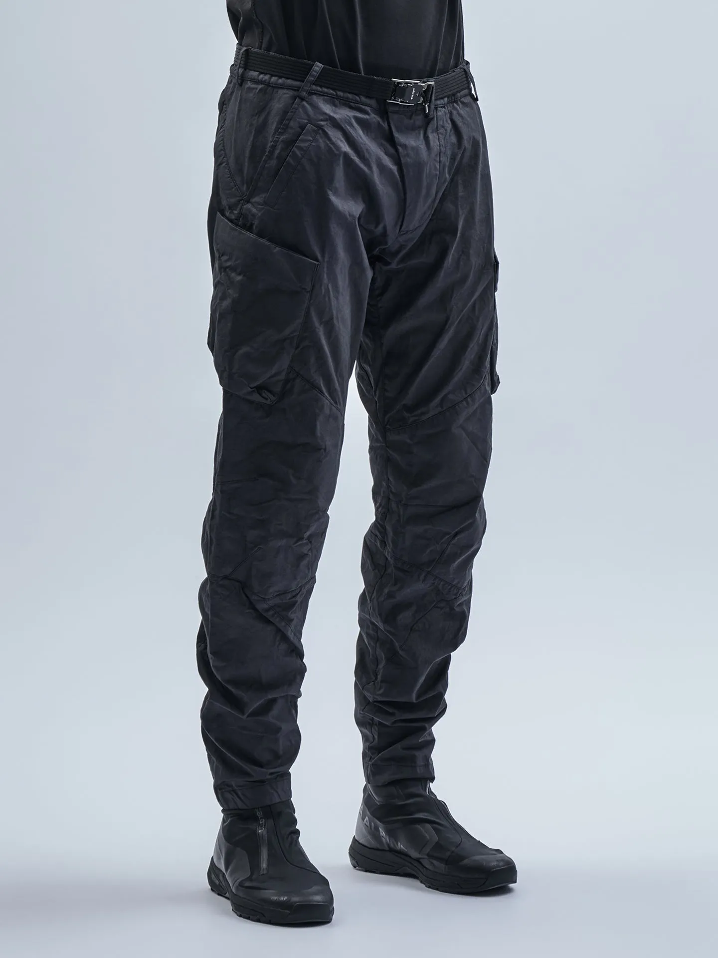 ameztu articulated cargo pants etaproof charcoal dye