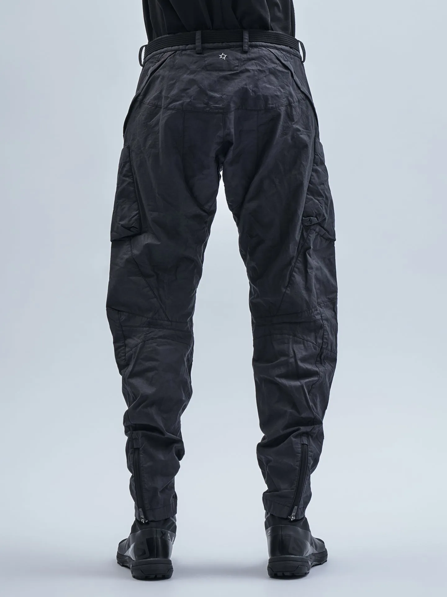 ameztu articulated cargo pants etaproof charcoal dye