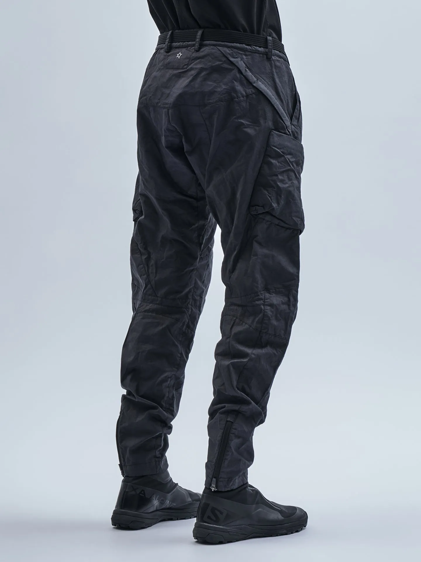 ameztu articulated cargo pants etaproof charcoal dye