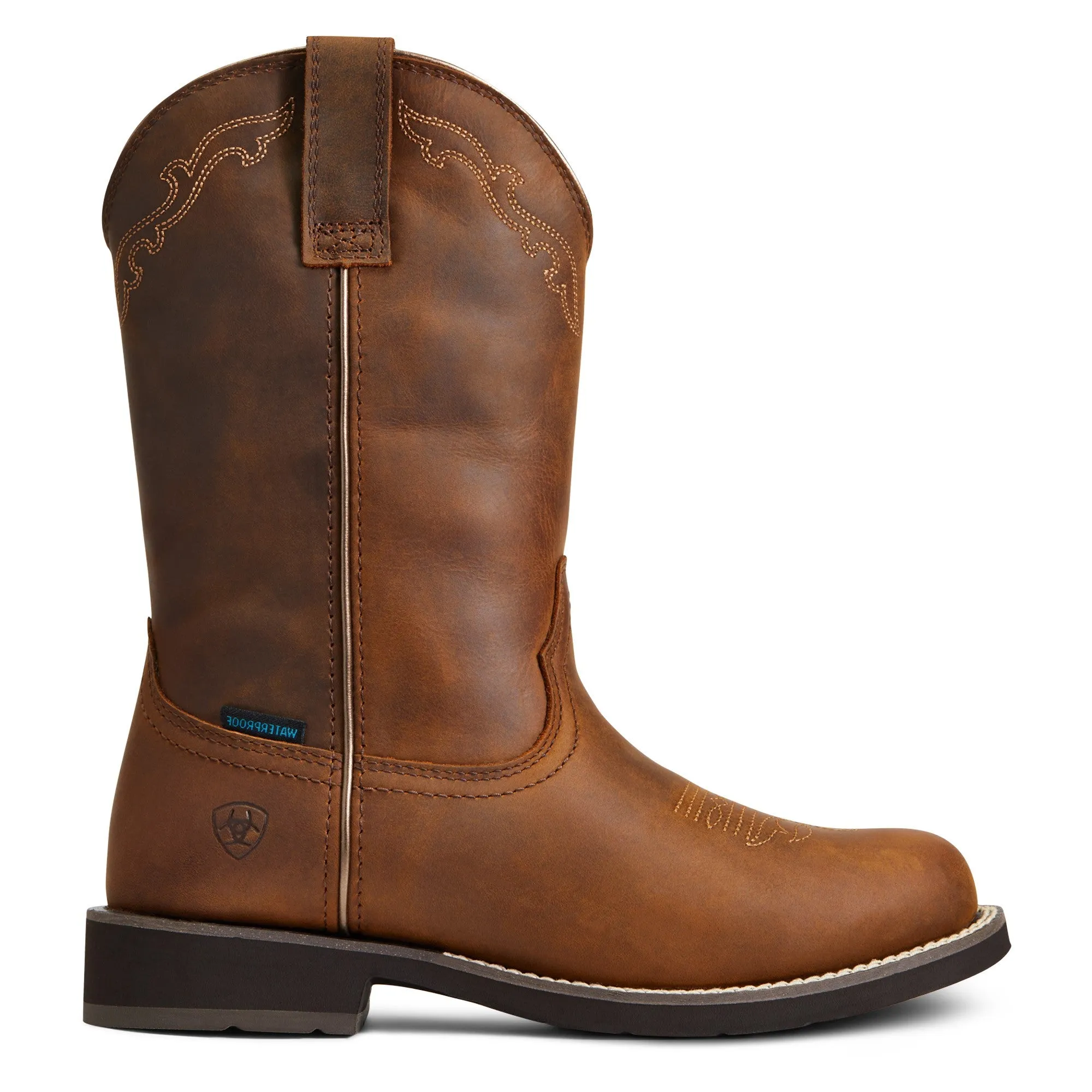 Ariat Ladies Delilah Brown Round Toe Waterproof Boots 10040272