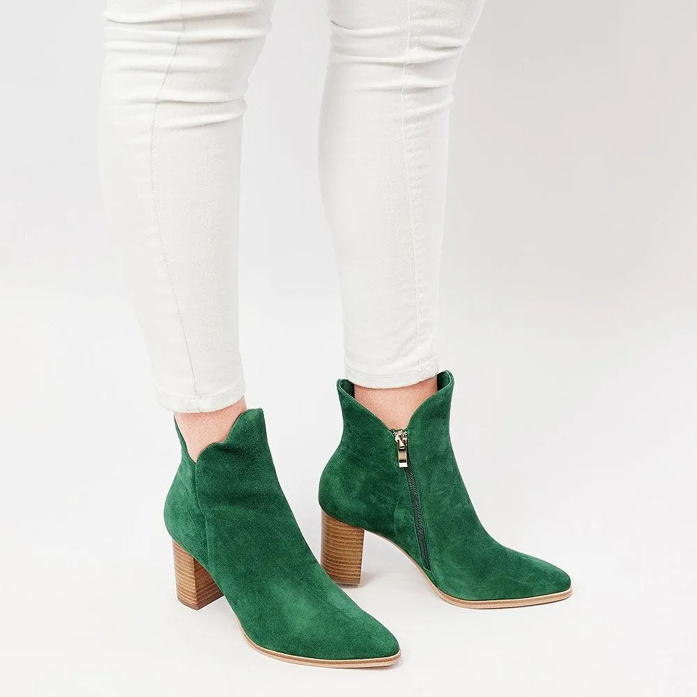 Astronomy New Emerald Suede Ankle Boots