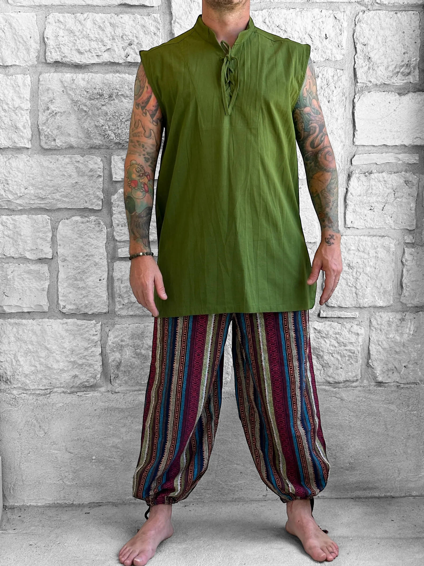 'Baggy Pirate Pants' - Multicolored Earth