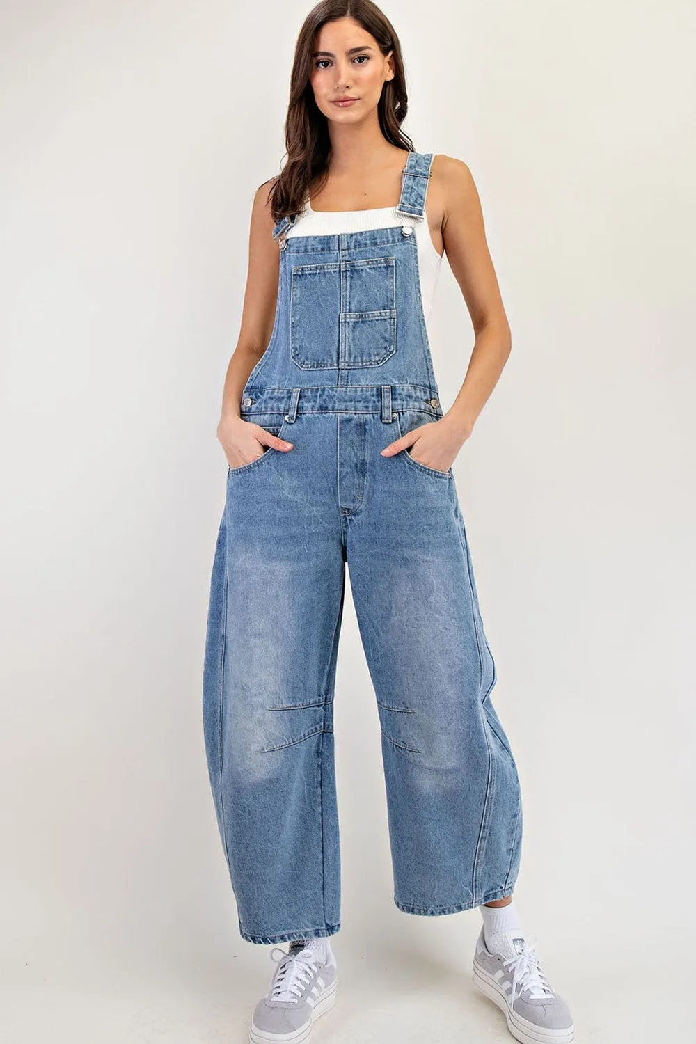 Barrel Denim Overalls