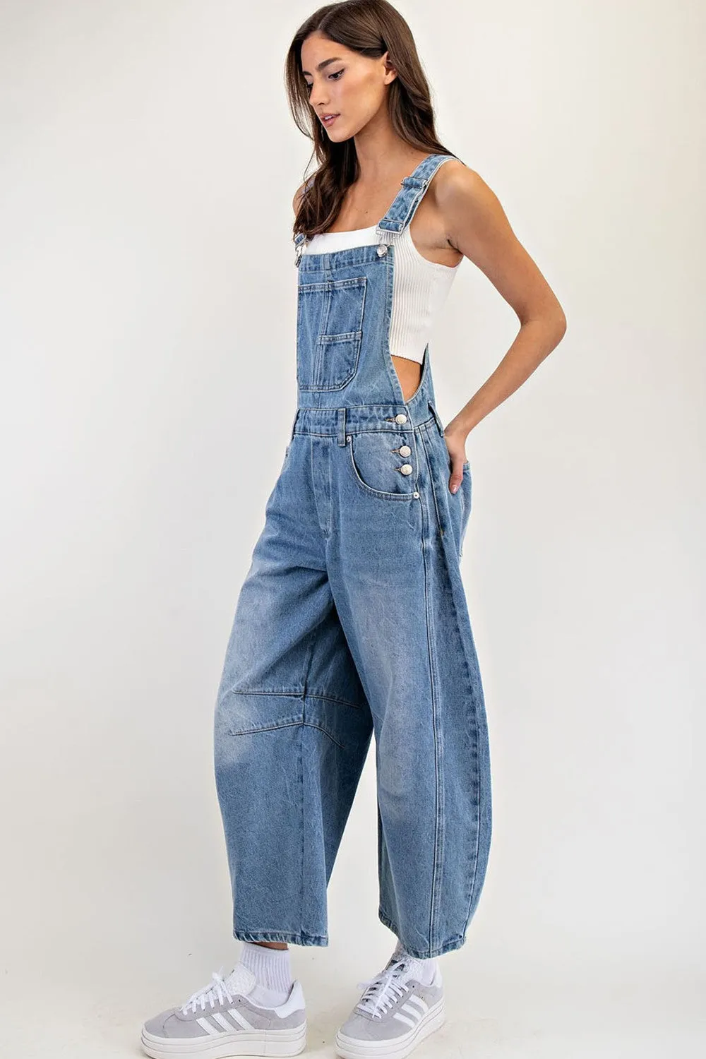 Barrel Denim Overalls