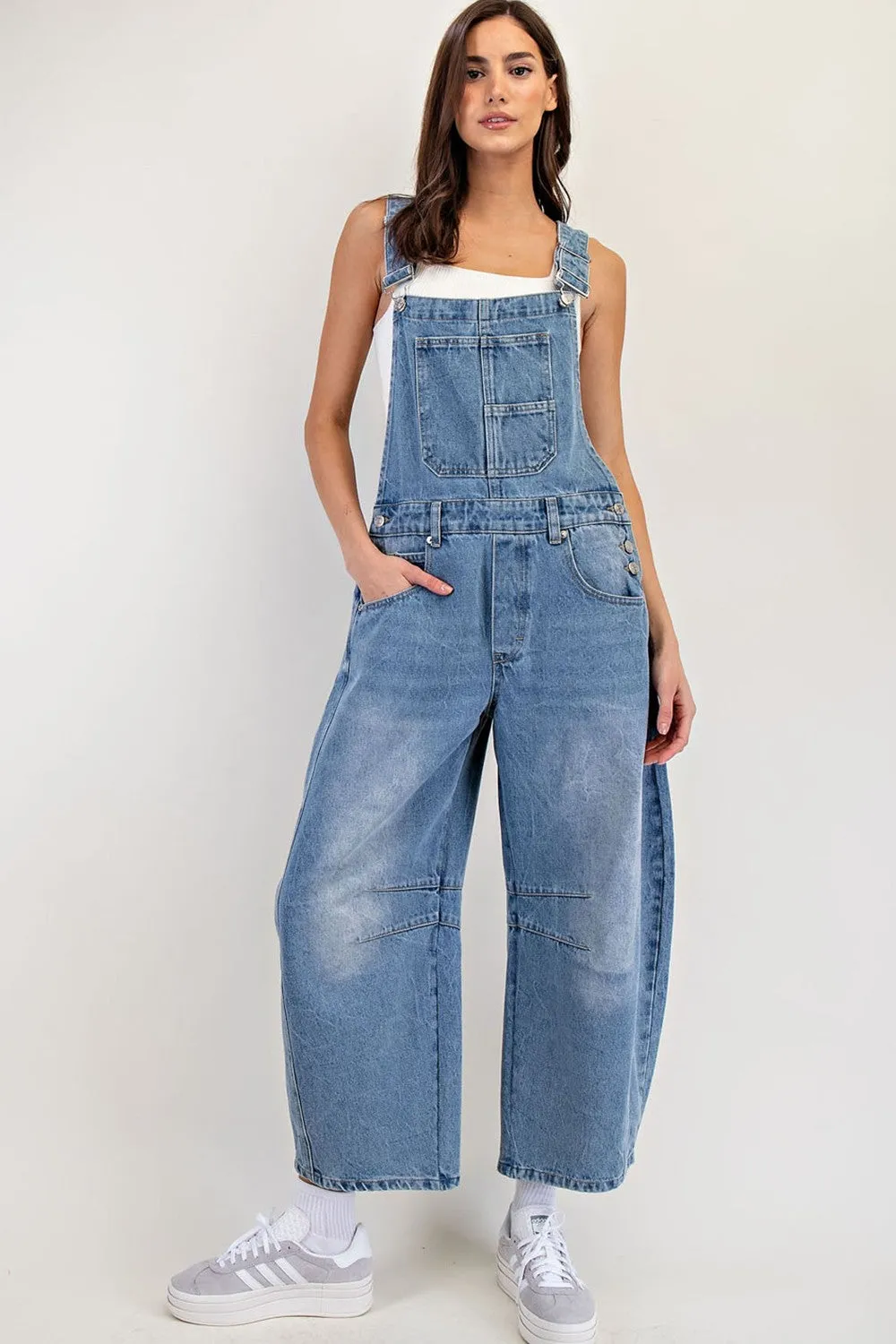 Barrel Denim Overalls