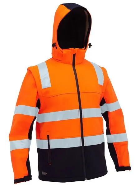 Bisley Taped Two Tone Hi Vis 3 in 1 Soft Shell Jacket (BJ6078T)