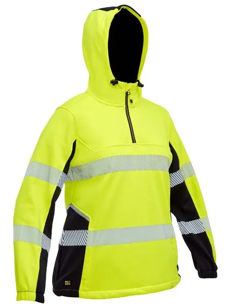 Bisley Womens Flex & Move™ Hi Vis Taped Liquid Repellent Fleece Hoodie (BKL6571T)