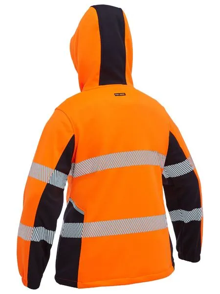 Bisley Womens Flex & Move™ Hi Vis Taped Liquid Repellent Fleece Hoodie (BKL6571T)