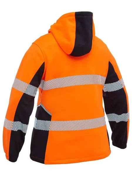 Bisley Womens Flex & Move™ Hi Vis Taped Liquid Repellent Fleece Hoodie (BKL6571T)