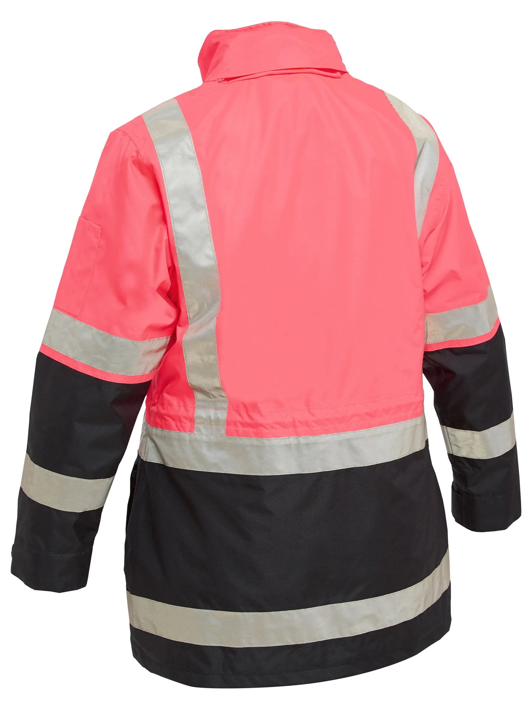 Bisley Womens Taped Hi Vis 5 in 1 Rain Jacket (BKL6975)