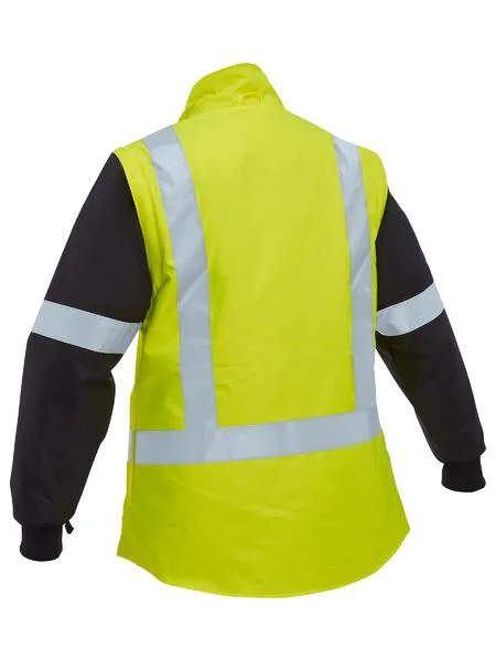 Bisley Womens Taped Hi Vis 5 in 1 Rain Jacket (BKL6975)