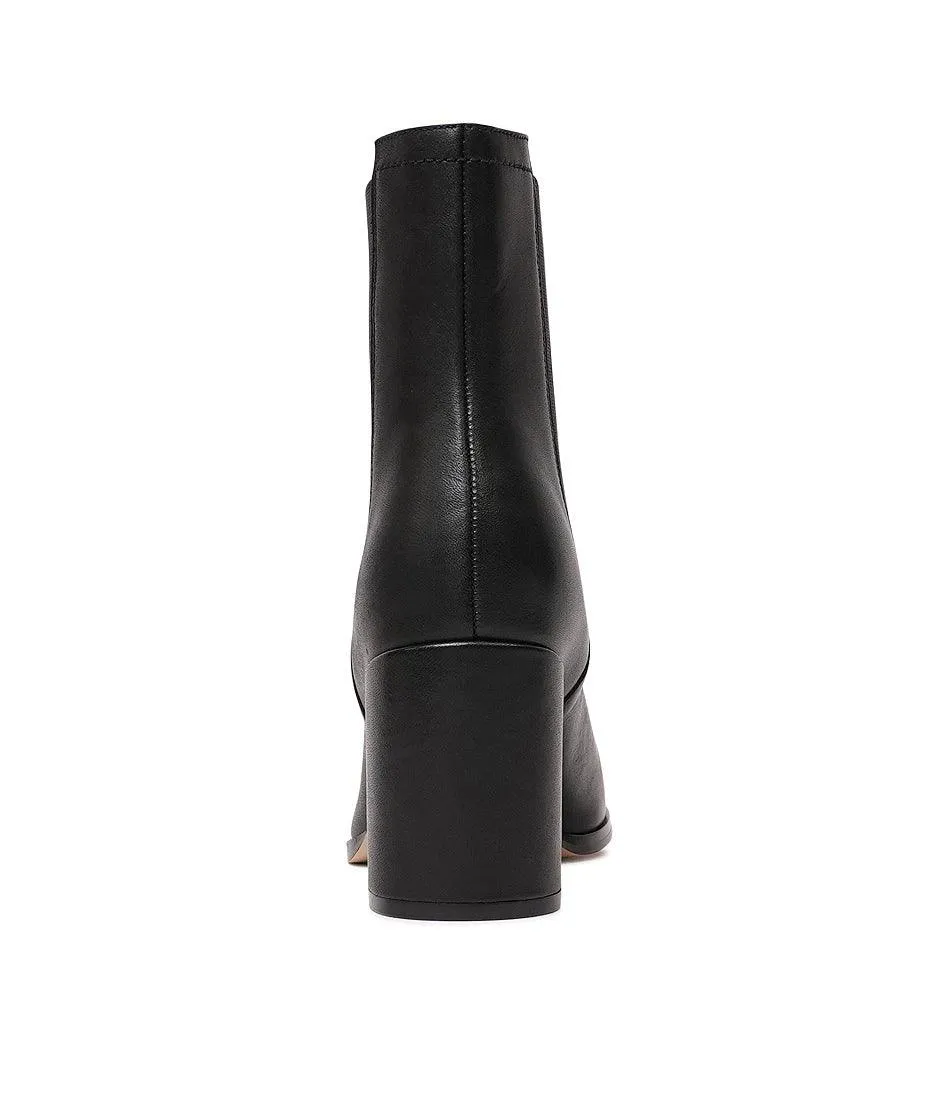 Castel Black Leather Chelsea Boots