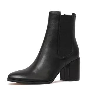 Castel Black Leather Chelsea Boots