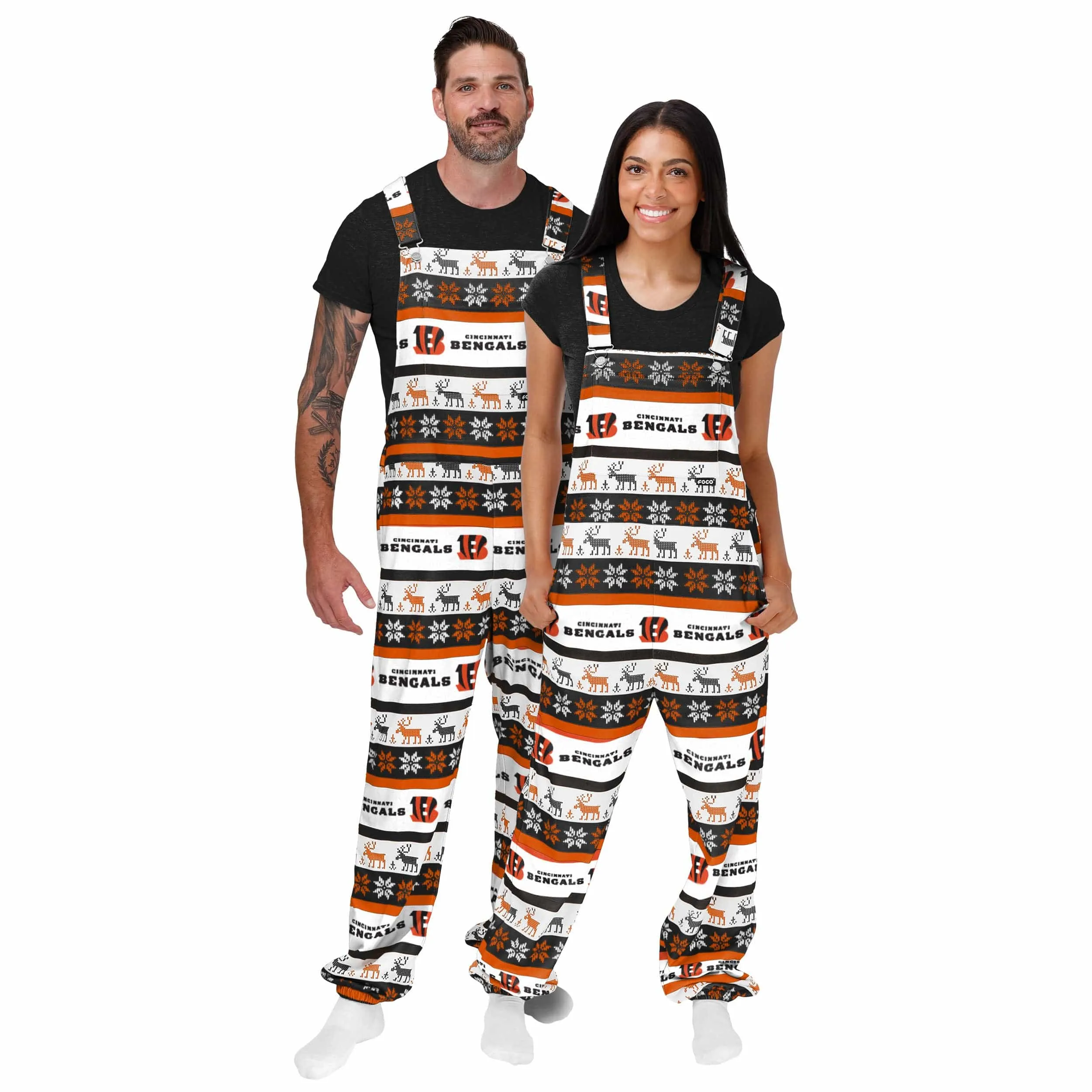 Cincinnati Bengals NFL Mens Ugly Home Gating Bib Overalls