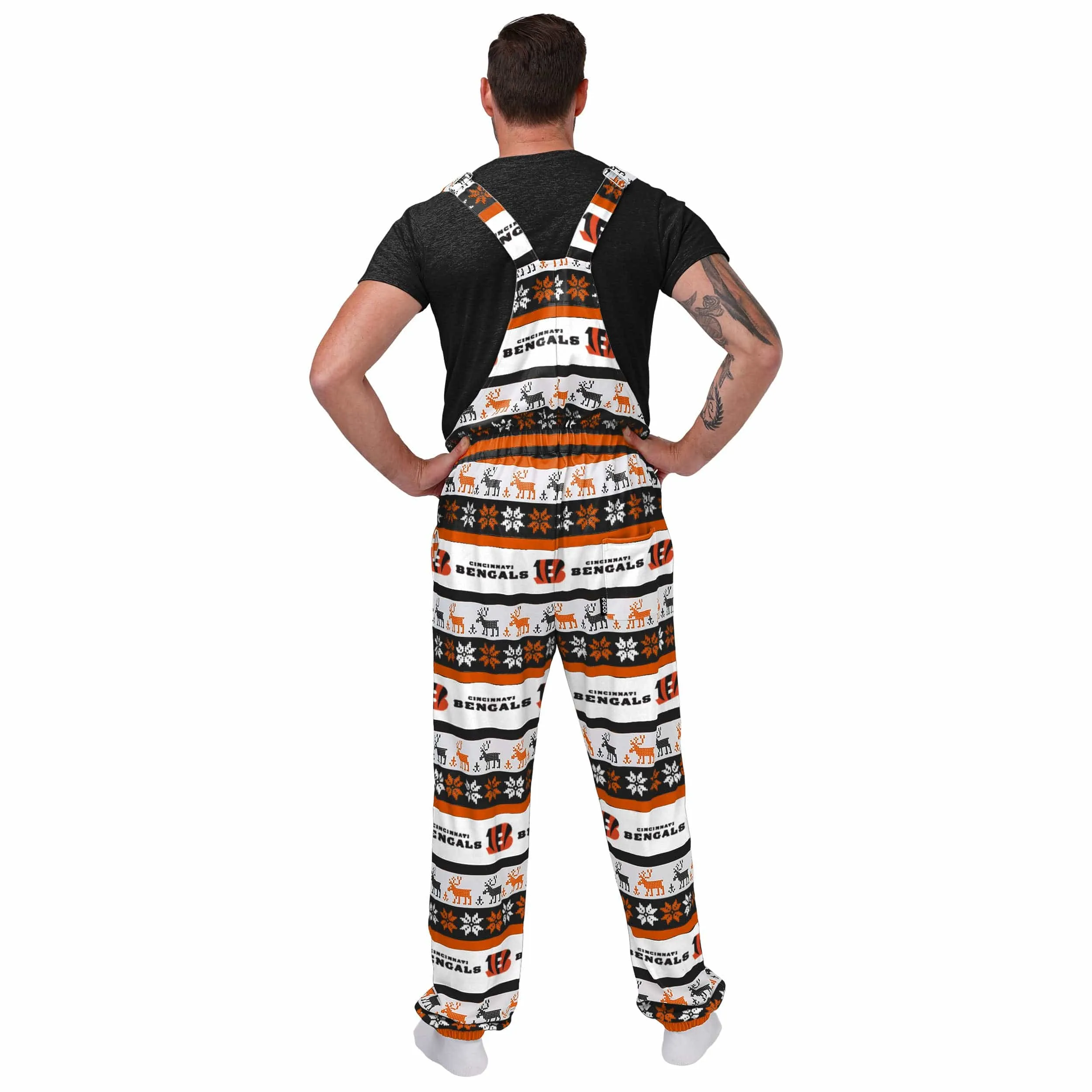 Cincinnati Bengals NFL Mens Ugly Home Gating Bib Overalls