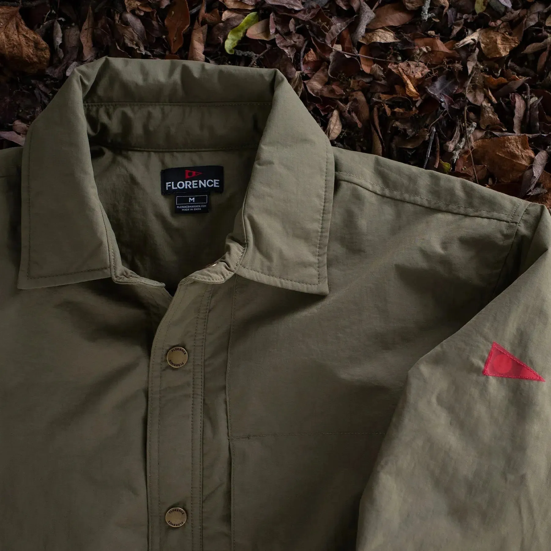 Florence Marine X Wind Pro Utility Jacket Overshirt Burnt Olive