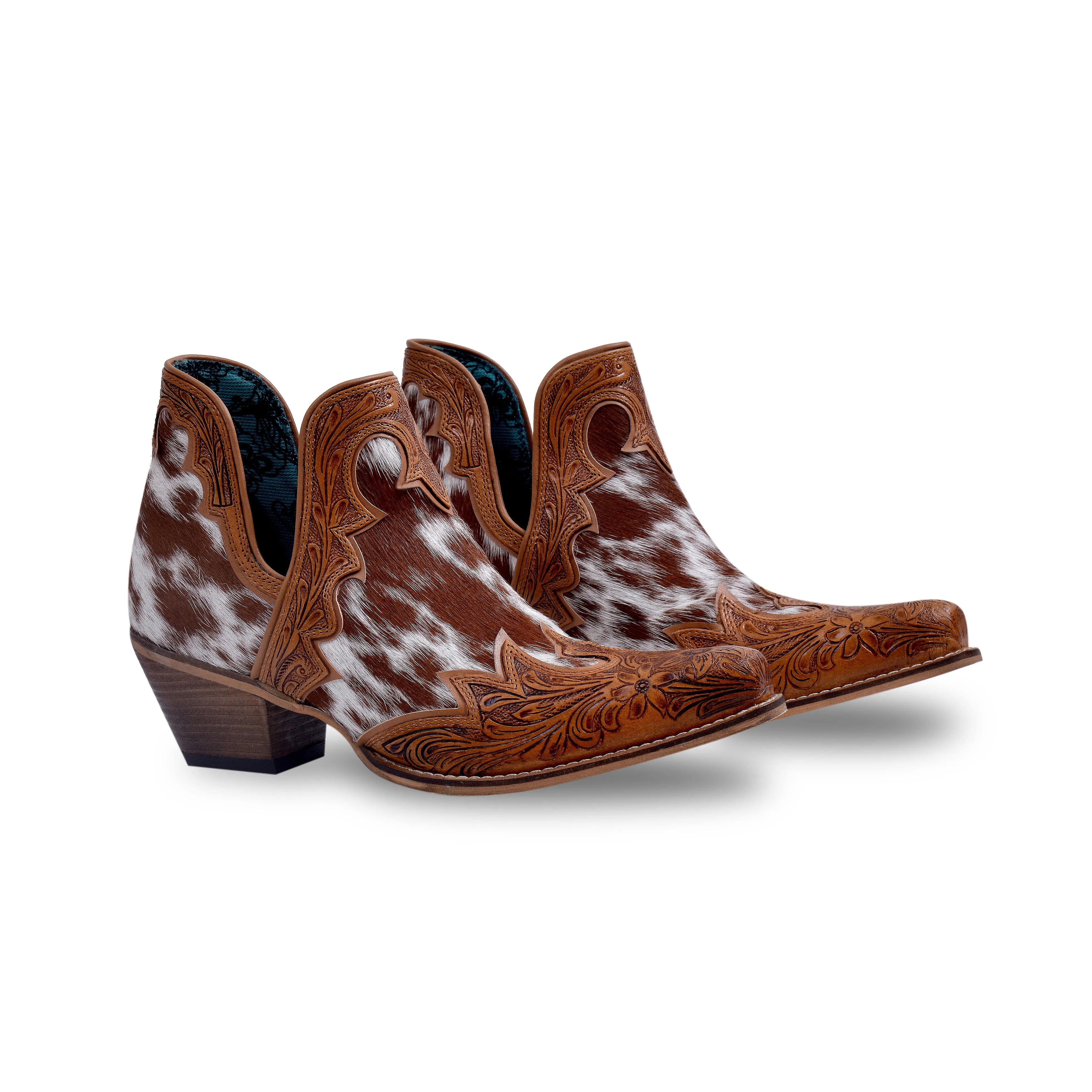 Frisco Falls Hair-on Hide & Hand-tooled Boots