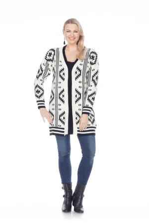 Geometric Aztec Cardigan Sweater