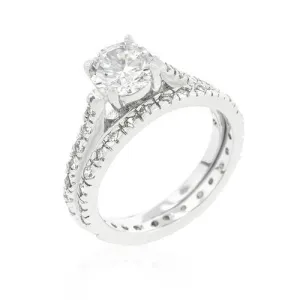 Glistening Engagement Ring Set