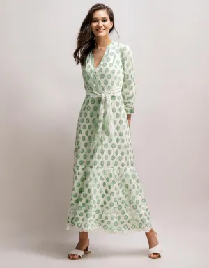 Green Leafy Charm Midi Dress