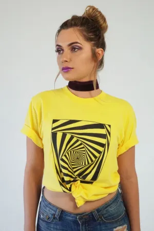 Hypnotic Spiral Staircase Graphic Unisex Tee