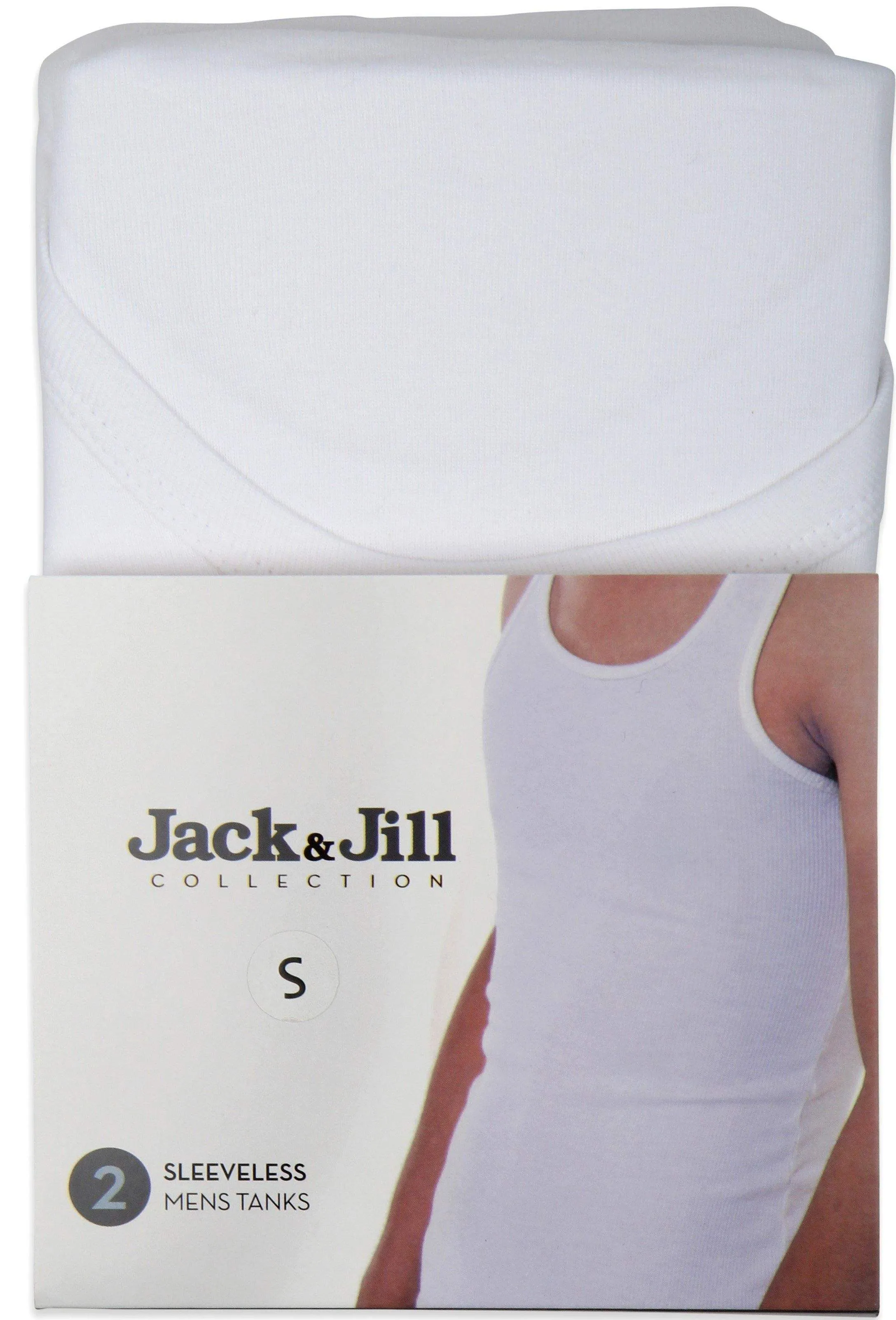 Jack & Jill Mens Sleeveless Undershirts Pack of 2