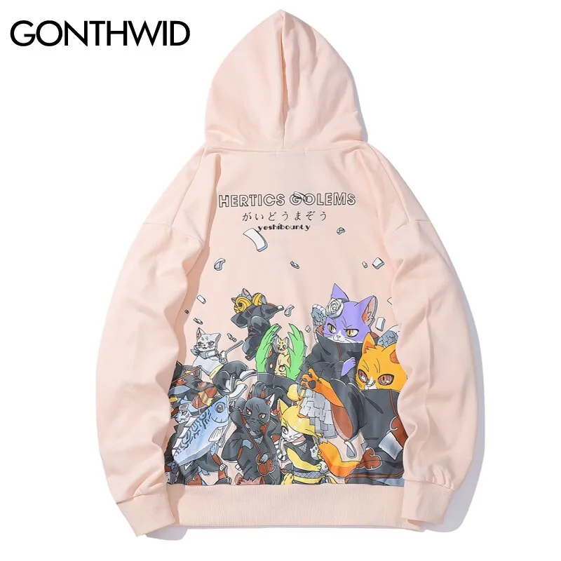 Japanese Cats Ninja Hoodies