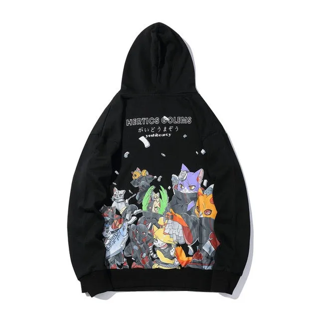 Japanese Cats Ninja Hoodies