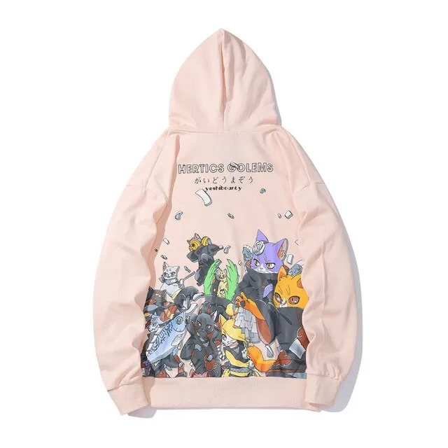 Japanese Cats Ninja Hoodies