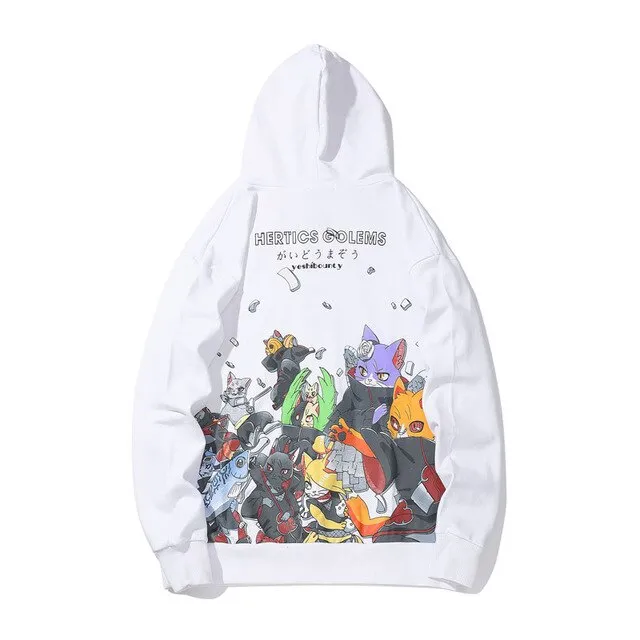 Japanese Cats Ninja Hoodies