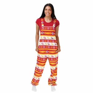 Kansas City Chiefs NFL Womens Ugly Home Gating Bib Overalls