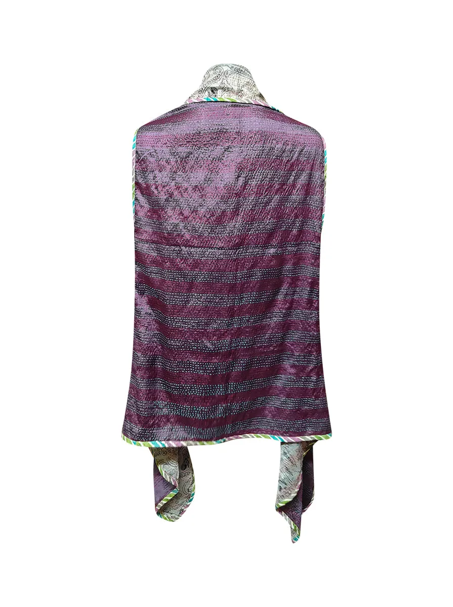 kantha vintage silk cape invisha