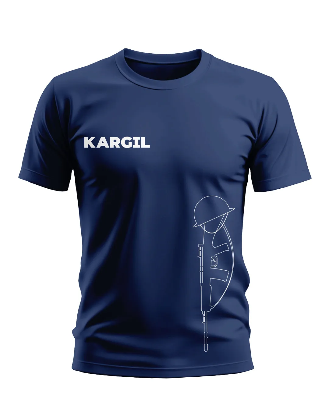 Kargil Solid Patten Soft Cotton T-shirt