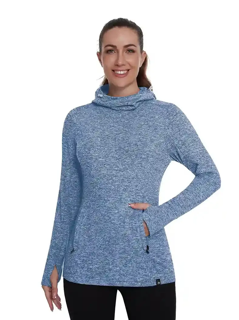 Ladies Pullover Long-sleeve Thermal Top With Thumb Holes