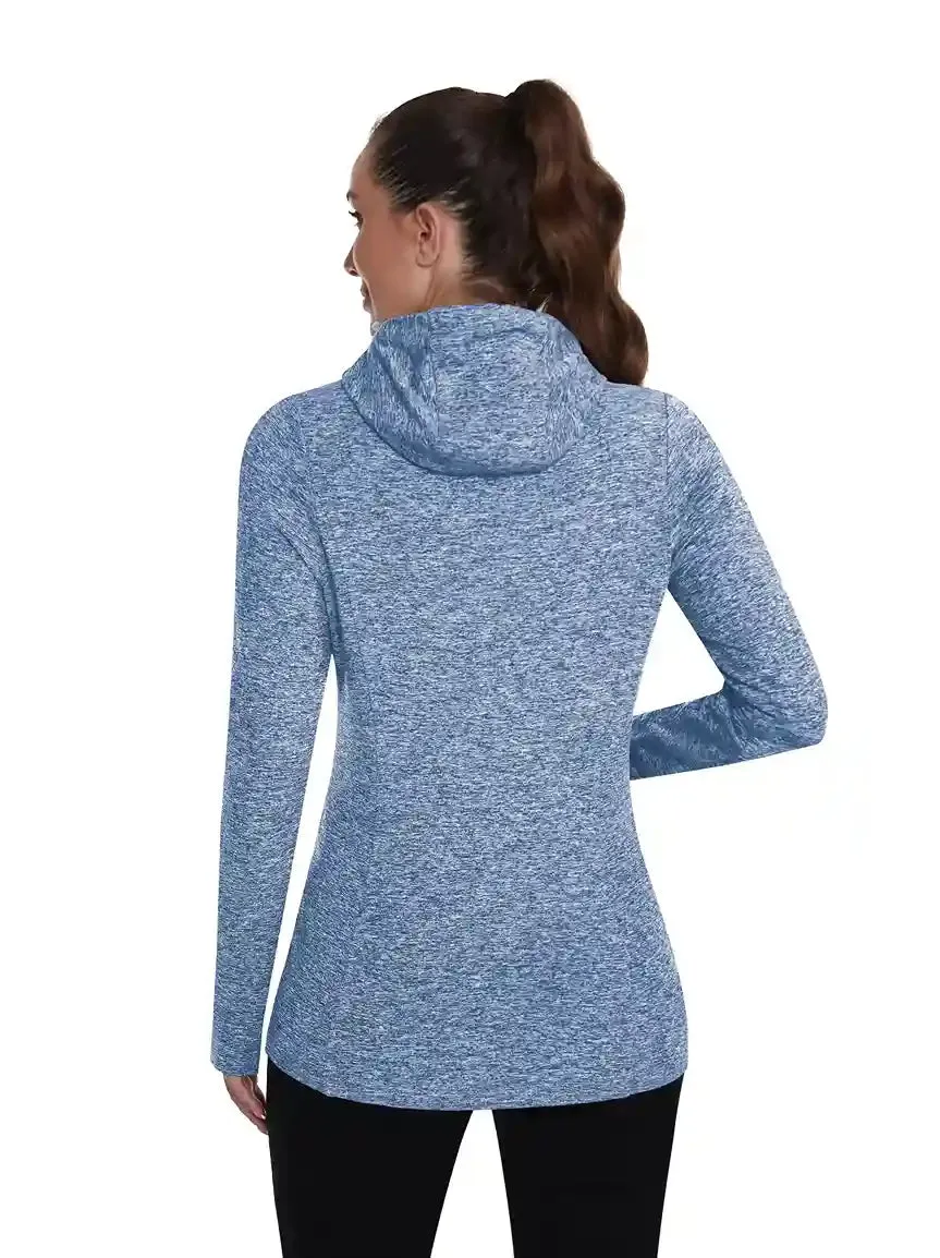 Ladies Pullover Long-sleeve Thermal Top With Thumb Holes