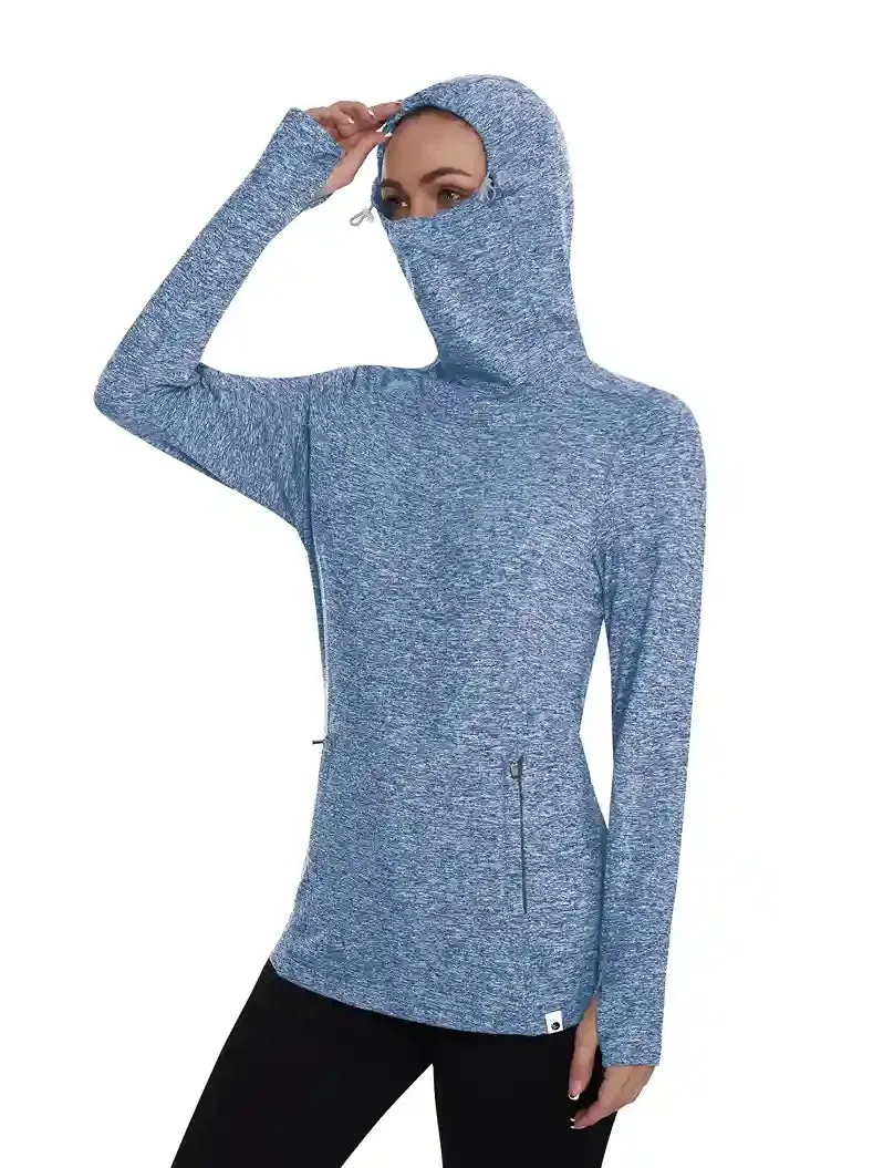 Ladies Pullover Long-sleeve Thermal Top With Thumb Holes