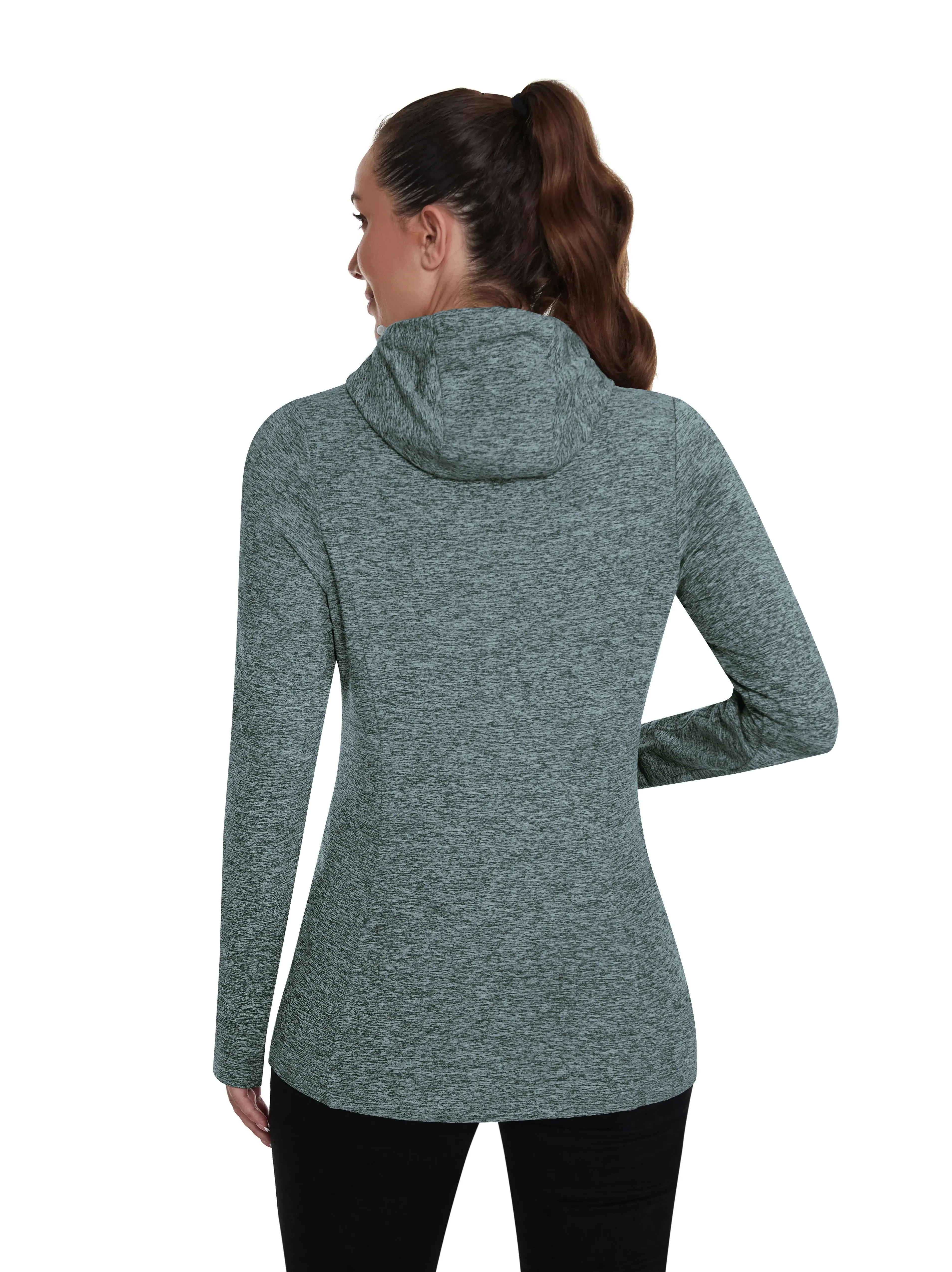 Ladies Pullover Long-sleeve Thermal Top With Thumb Holes