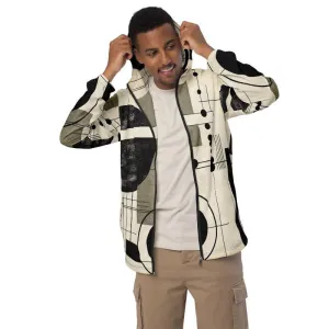 Mens Hooded Windbreaker Jacket, Abstract