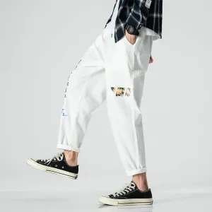 Men's Japanese Streetwear Pants - Kanji Print