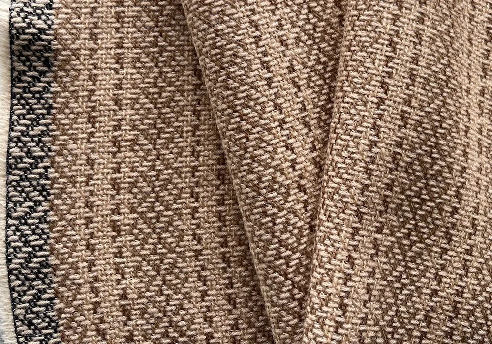 Mid-Weight Shades of Toast Subtly Striped Lambswool (Made in Italy)