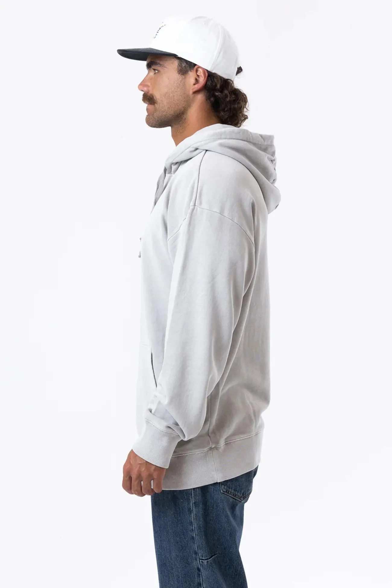 Minimal Thrills Slouch Pull On Hood Oyster Grey