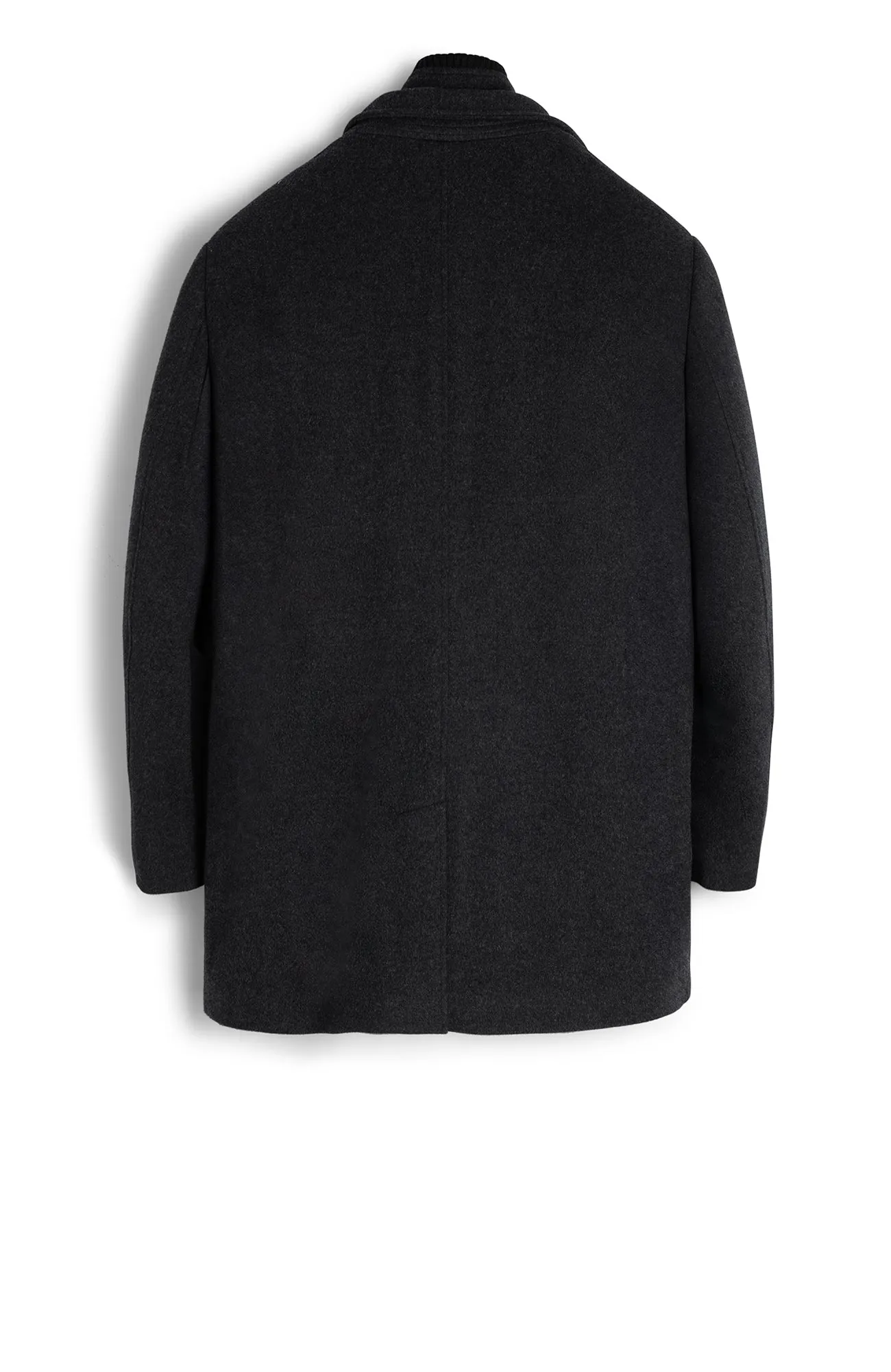 MONT-ROYAL CHARCOAL WOOL & CASHMERE CAR COAT