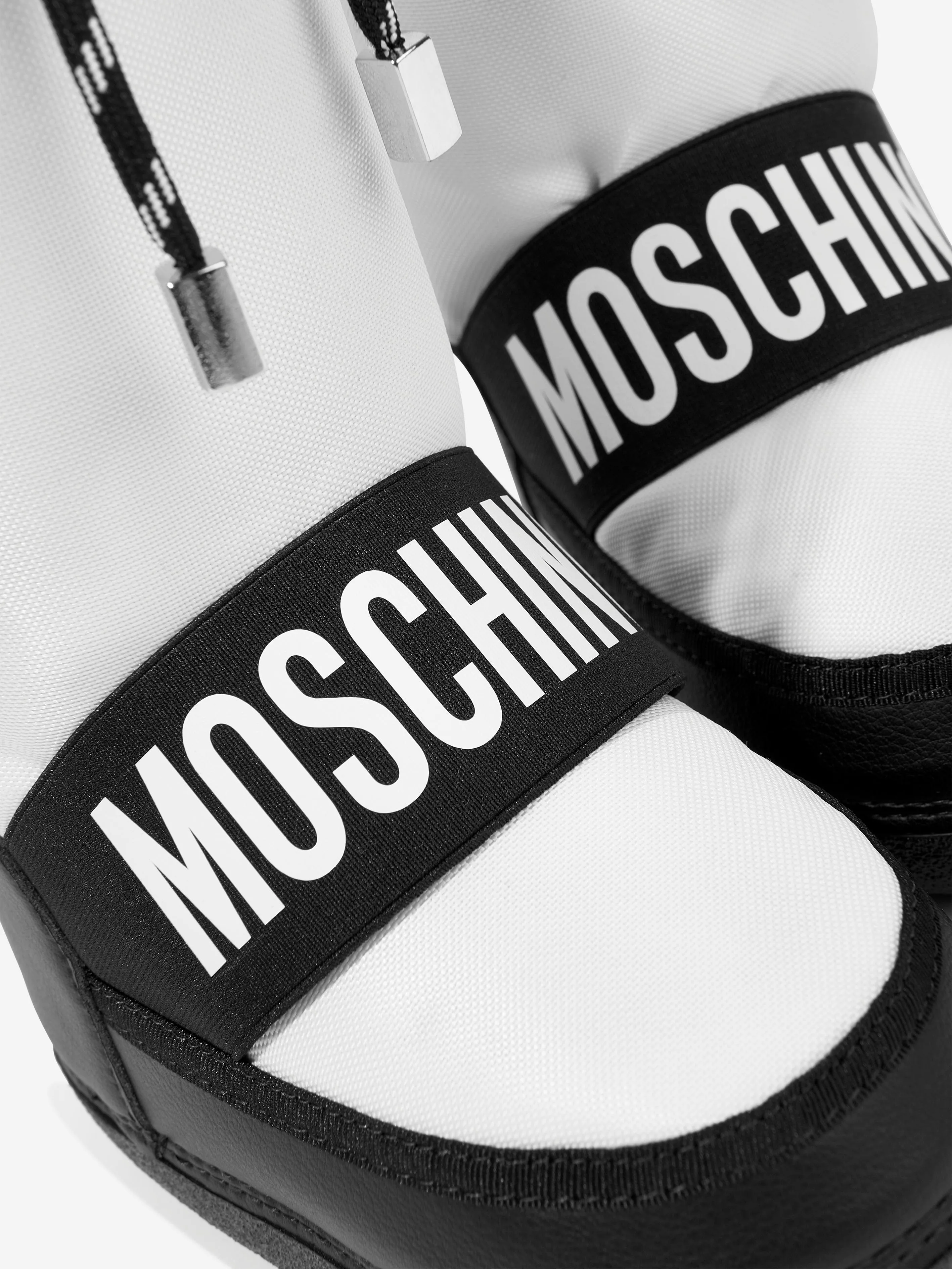 Moschino Kids Logo Snow Boots in White