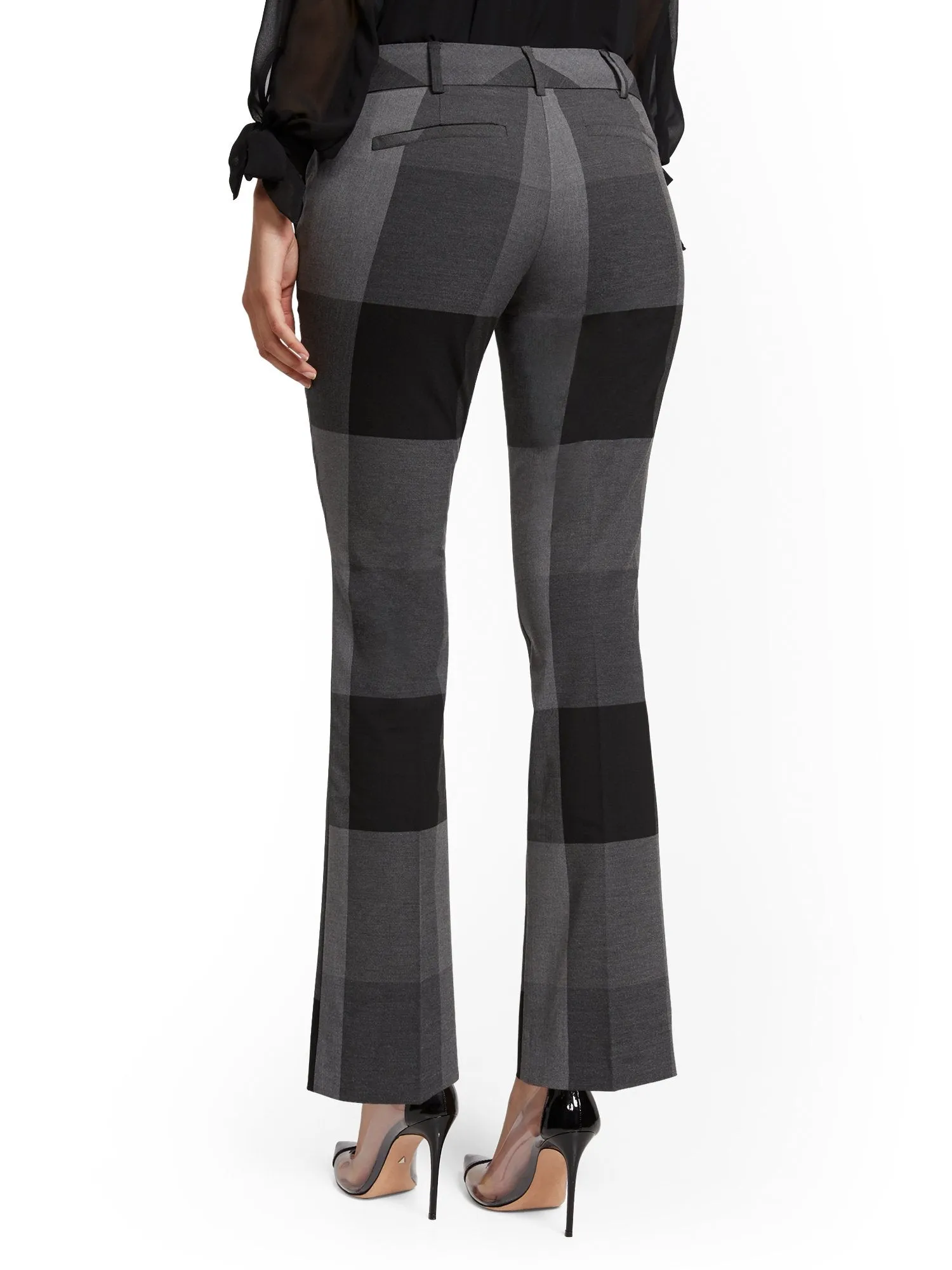 Plaid Straight-Leg Pant - Signature - 7th Avenue