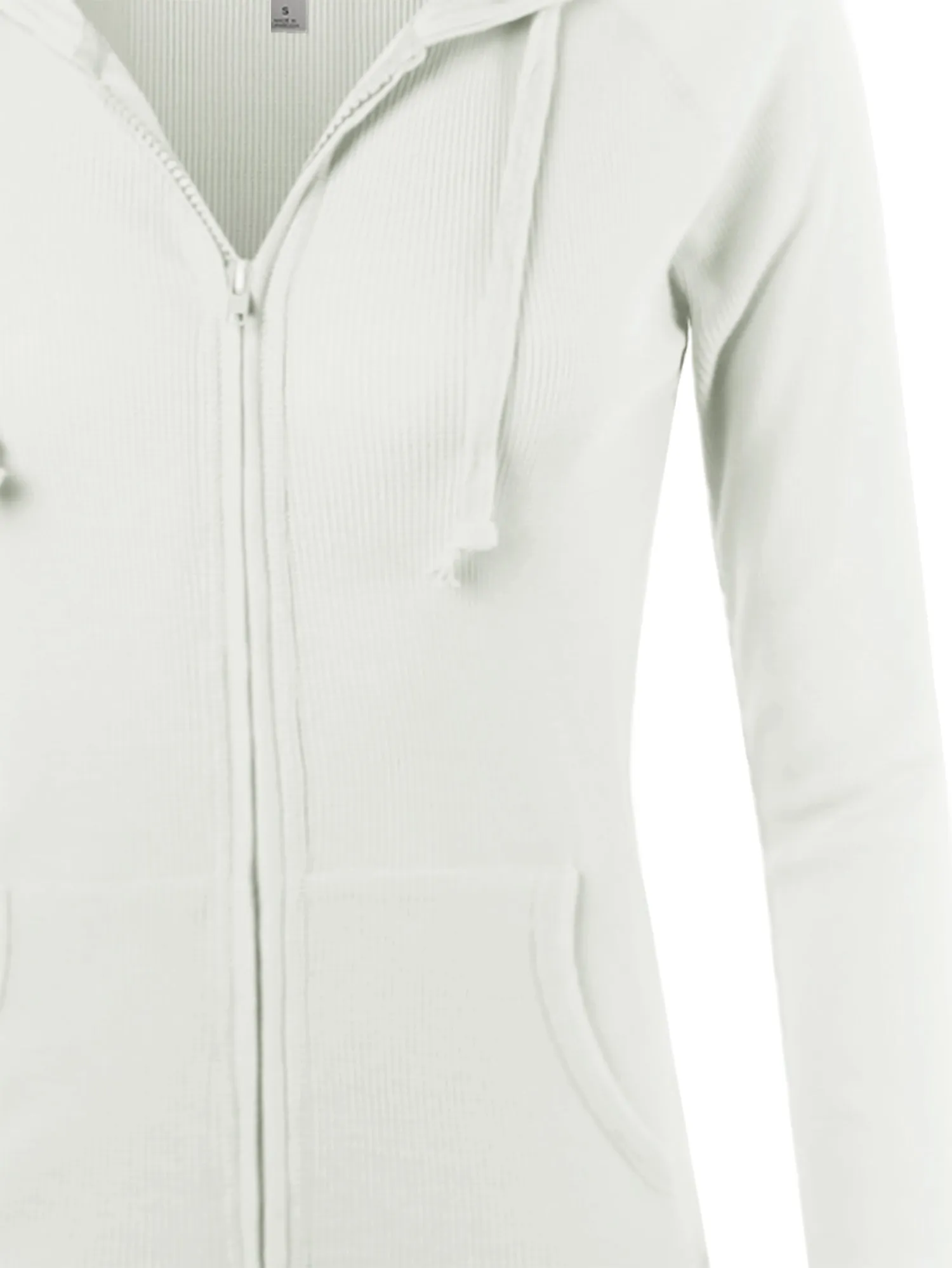 Plus Size Casual Fitted Lightweight Pocket Zip Up Hoodie