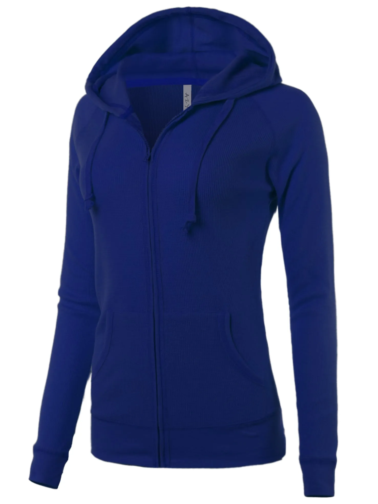 Plus Size Casual Fitted Lightweight Pocket Zip Up Hoodie