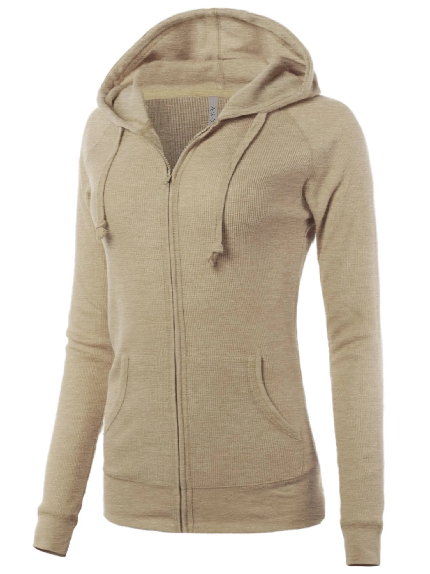 Plus Size Casual Fitted Lightweight Pocket Zip Up Hoodie