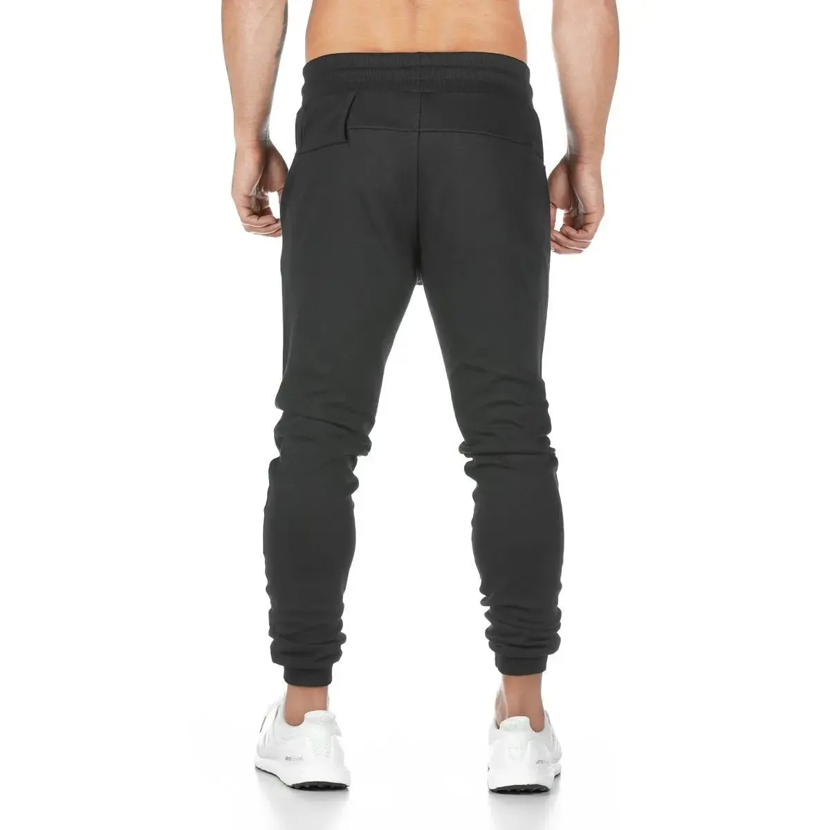 plus size Jogger Pants Workout Gym sweat trouser Side Zipper Pockets Slim Fit Bottoms trousers for men